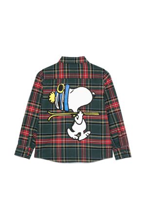 Green Ski Snoopy Tartan shirt SAINT BARTH KIDS | SEI00201426G